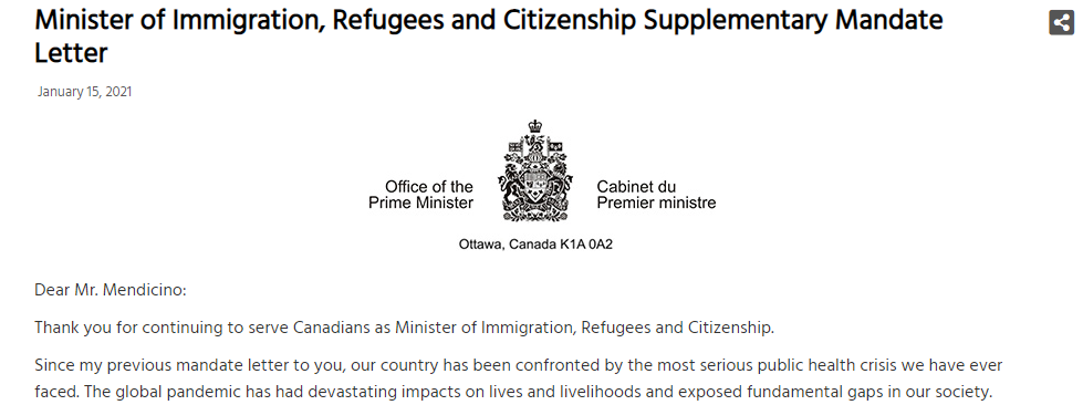 加拿大公布2021年移民任务授权书，7大要点敞开大门欢迎你！